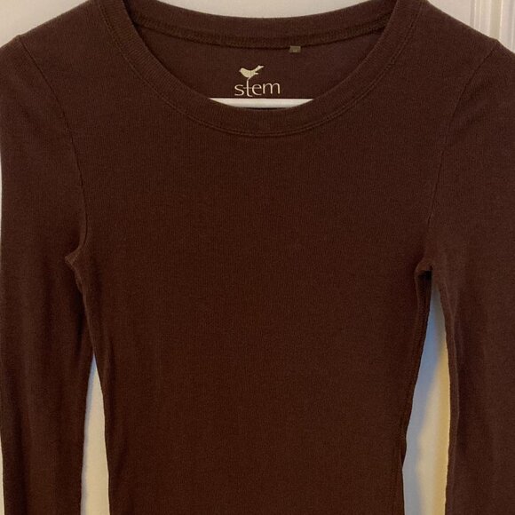 Stem long sleeve tee brown - Picture 1 of 8